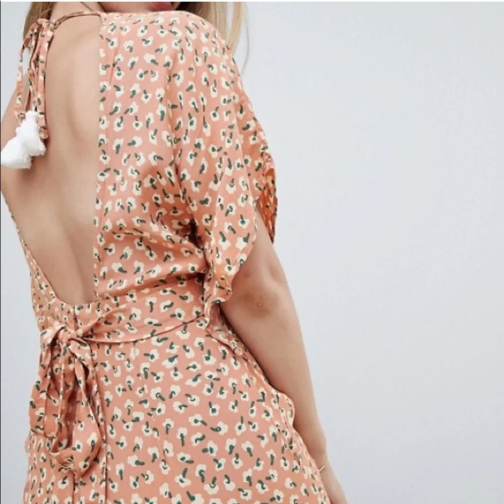 Faithfull The Brand Cedric Jumpsuit Vintage Bloom Peach Floral Women’s Large 8 - Picture 5 of 17